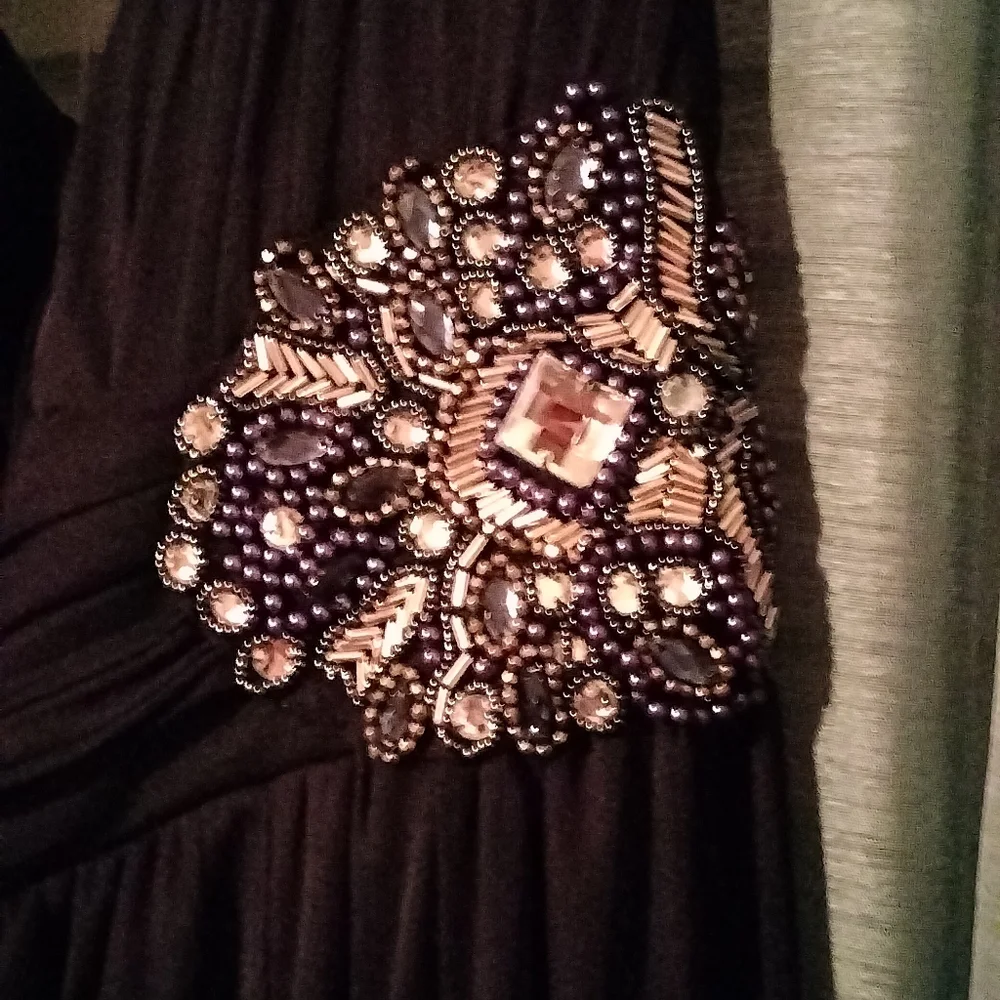 Women's Strapless Formal Dress - Picture 3 of 5